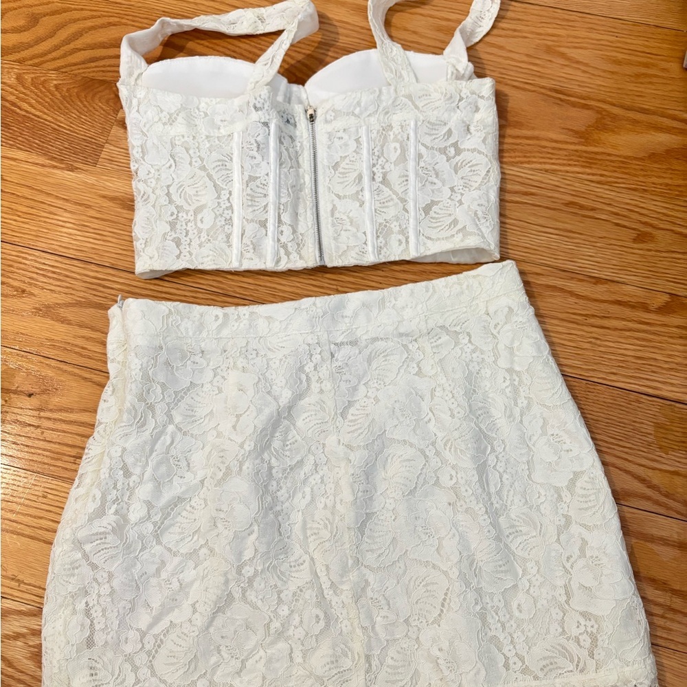 Aqua Ivory Lace Set - Picture 11 of 13